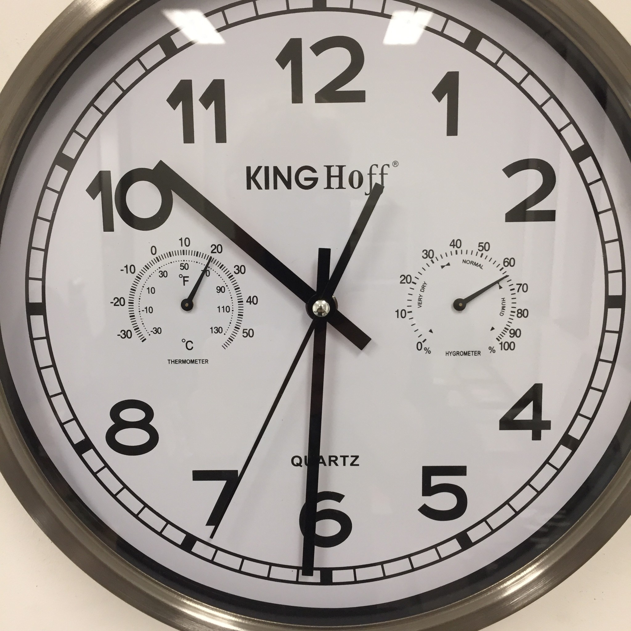 NiceTime Wandklok met Temperatuur en vochtmeter modern design