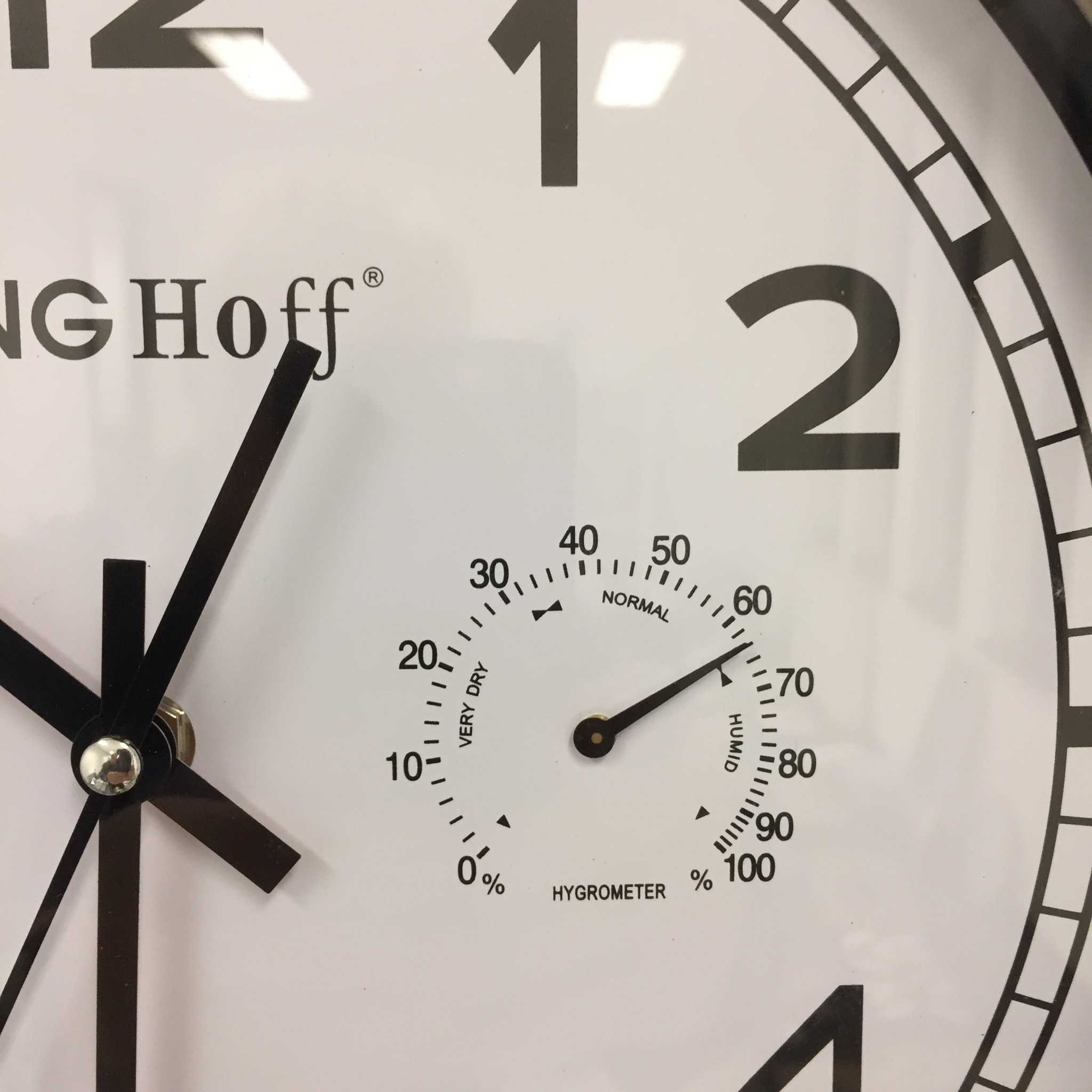 NiceTime Wandklok met Temperatuur en vochtmeter modern design