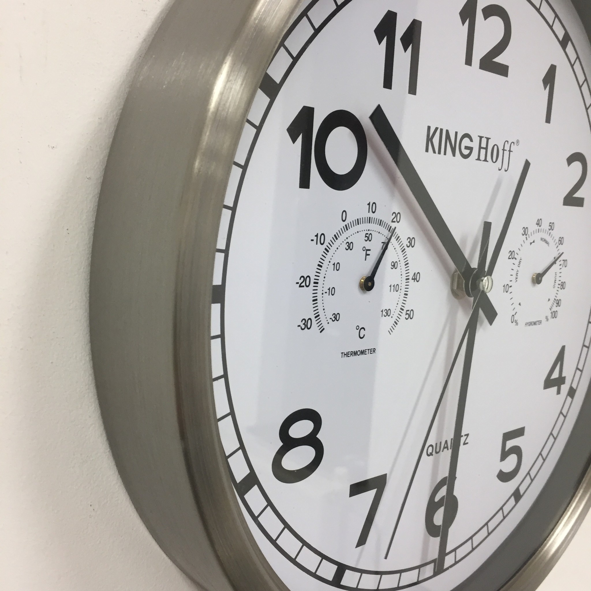 NiceTime Wandklok met Temperatuur en vochtmeter modern design