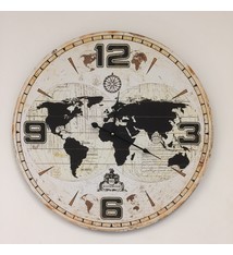 Saramax Wandklok World View Industrieel Retro Design