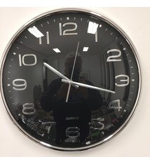 Saramax Wandklok Black Quartz Design