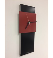 ChantalBrandO Wandklok LaBrand Export Design Black & RED Modern Dutch Design