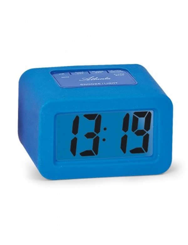 Atlanta Wekker CUBE Blue modern design