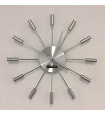 ChantalBrandO Wandklok Silver SUN modern design