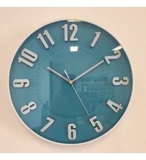 Saramax Wandklok Blue Lagoon Modern Design