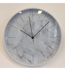 NiceTime Wandklok MARMER wit