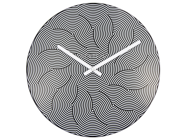 NXT Wandklok ABSTRACT Black & White Modern Design