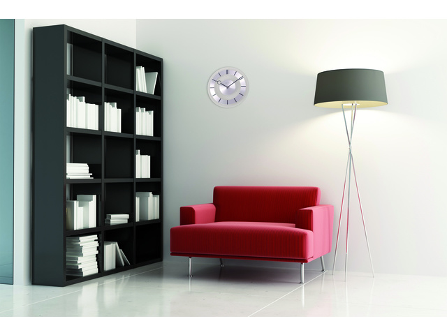 NXT Wandklok SILVER modern Design