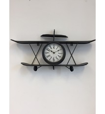 Saramax Vliegtuig wandklok Zwart modern design