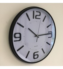 Saramax Wandklok QUARTZ 32 zwart modern design