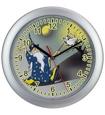 Saramax Kinder wandklok met tovenaar