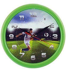 Saramax Kinder wandklok voetballer