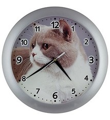 Saramax Kinder wandklok met poes