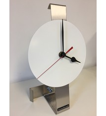 ChantalBrandO Tafelklok WHITE SPIRIT - RED POINTER - MODERN DUTCH DESIGN