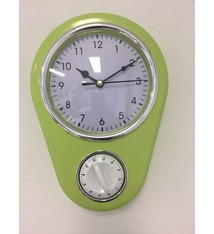 NiceTime Retro keukenklok in pastel groen