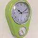 NiceTime Retro keukenklok in pastel groen