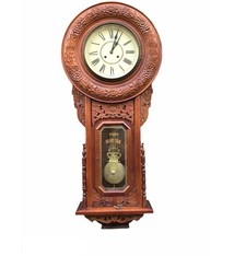 NiceTime Americano Wallclock Carved Wood
