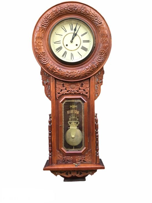 NiceTime Americano Wallclock Carved Wood