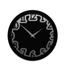 Callea Wandklok LABYRINT ZWART