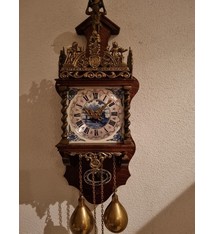 Zaanse wandklok met Delfts Blauw wijzerplaat