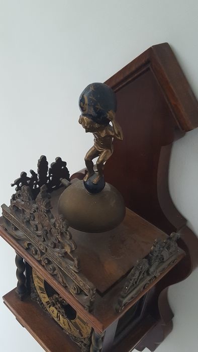 Zaanse wandklok eiken hout