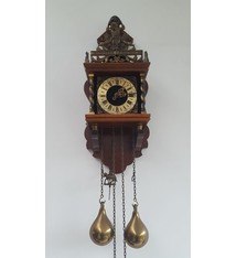 Zaanse wandklok eiken hout