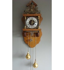 Zaanse wandklok eiken hout