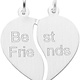 Hanger Hart  BEST FRIENDS  Breekschakelaar zilver