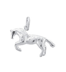 Hanger springend paard zilver
