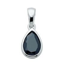 Hanger met zwarte ZIRKONIA