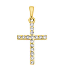 Mooi kruisje voor aan hanger met Zirkonia