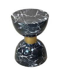 Stool Barletta Black Marble