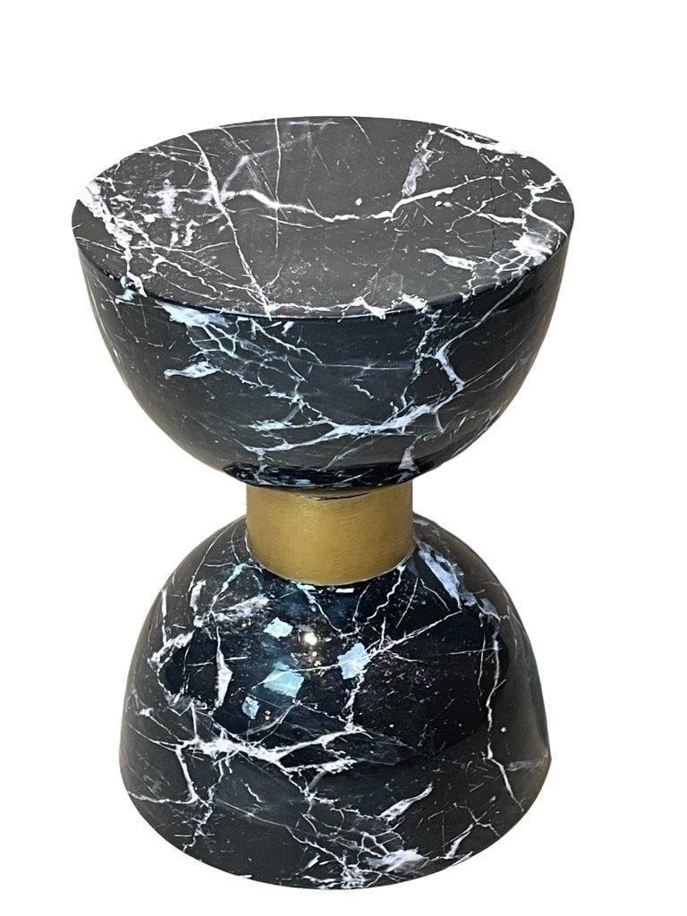 Stool Barletta Black Marble