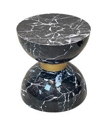 Stool Barletta Black Marble