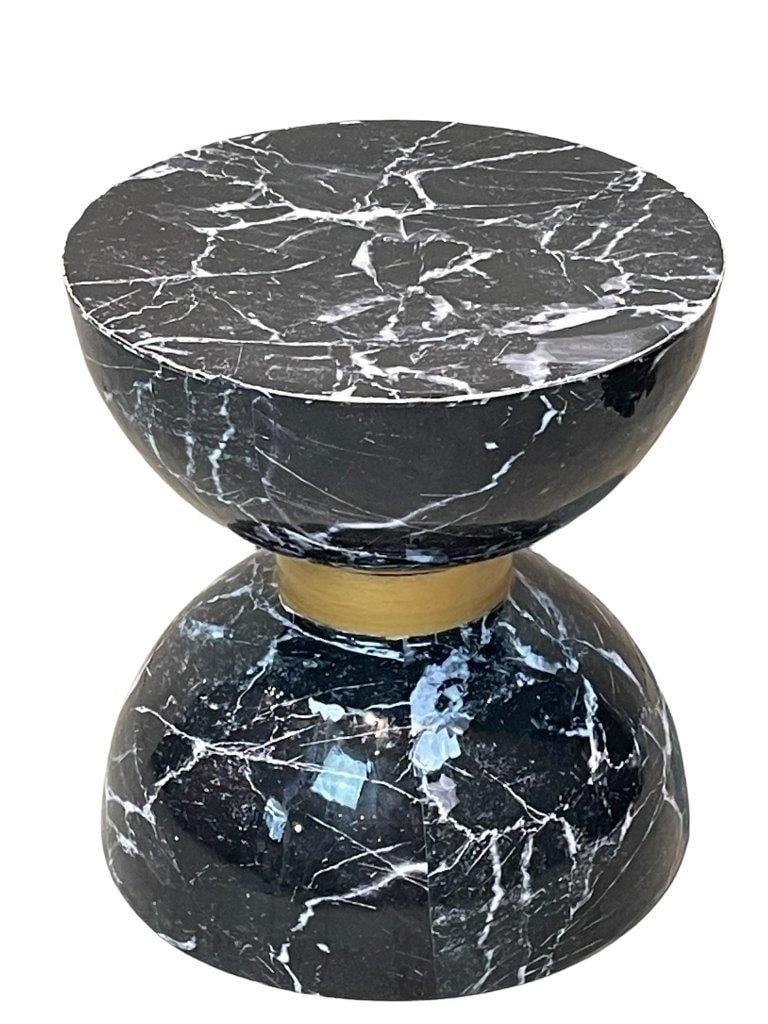 Stool Barletta Black Marble