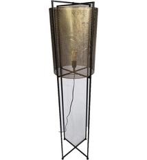 Gold and Black Cross Frame Floorlamp