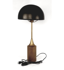 Gold Lamp Black Mushroom Shade