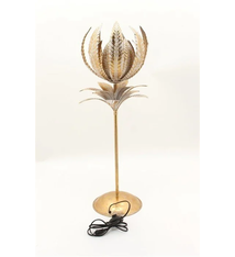 Lamp metal gold with leaves