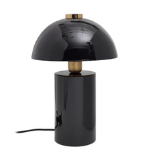 Glazed Full Black Mushroom Lamp