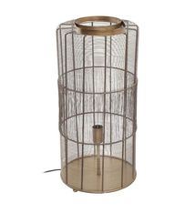 Brass Antique Cilinder GridLamp one Fitting