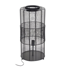 Matt Black Cilinder GridLamp one Fitting