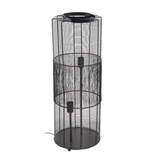 Matt Black Cilinder GridLamp two Fitting