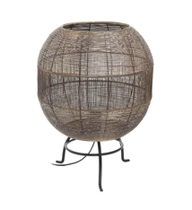 Brass Antique Gridball  Lamp