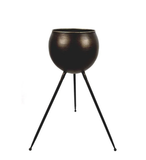 Metal Bronze 3Leg Plantpot