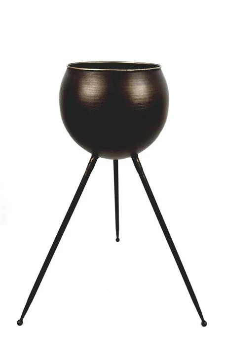 Metal Bronze 3Leg Plantpot