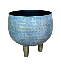 3legs low pot white enamel