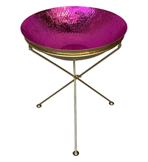 bowl on stand gold/pinkfoil