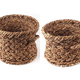 Set of 2 Brown/red woven Basket