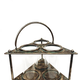 Old Gold Triangle Metal Triple Cilinder Lantern