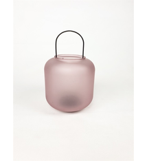 Glass Lantern Soft Pink